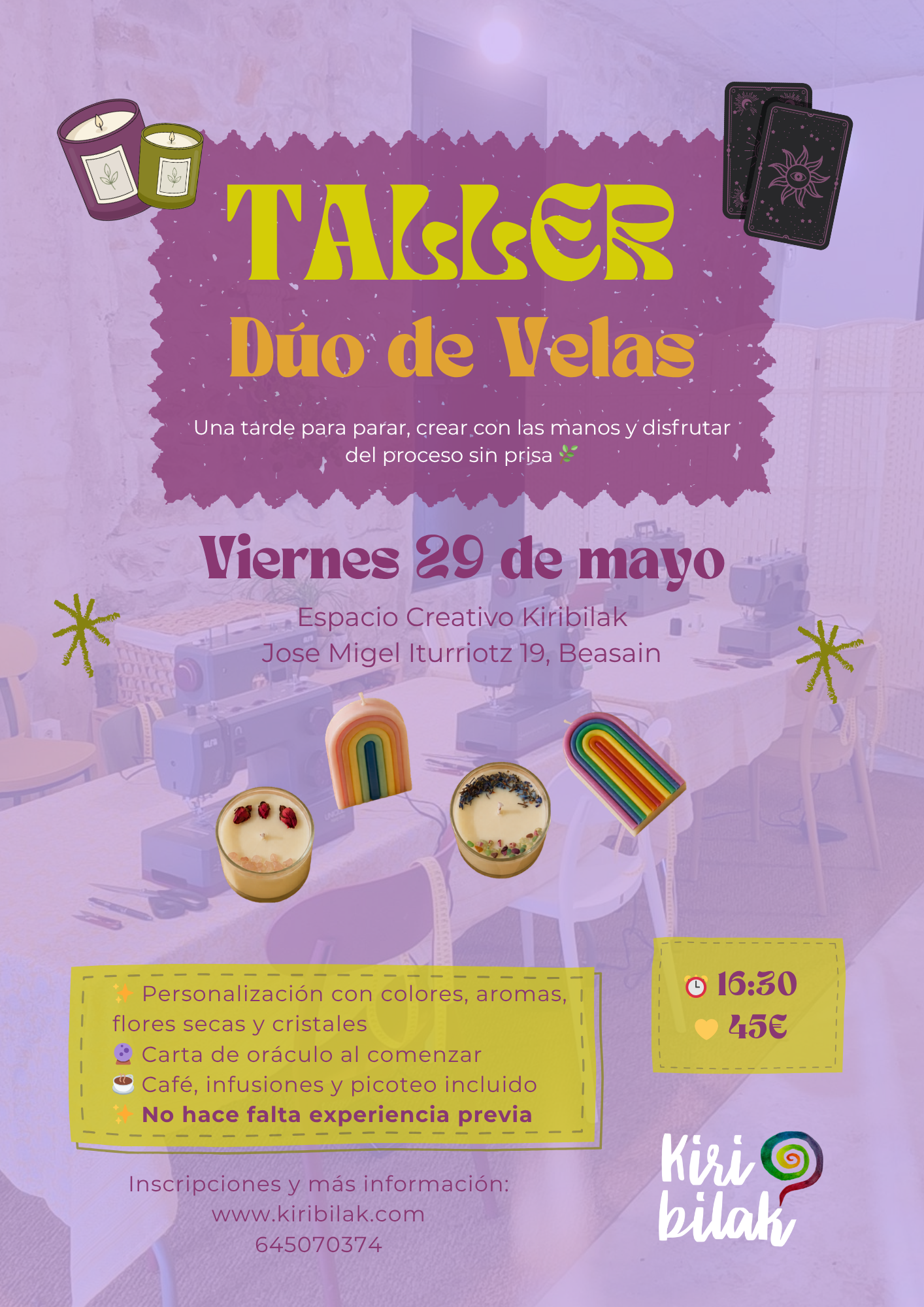 Taller Dúo de Velas ✨
