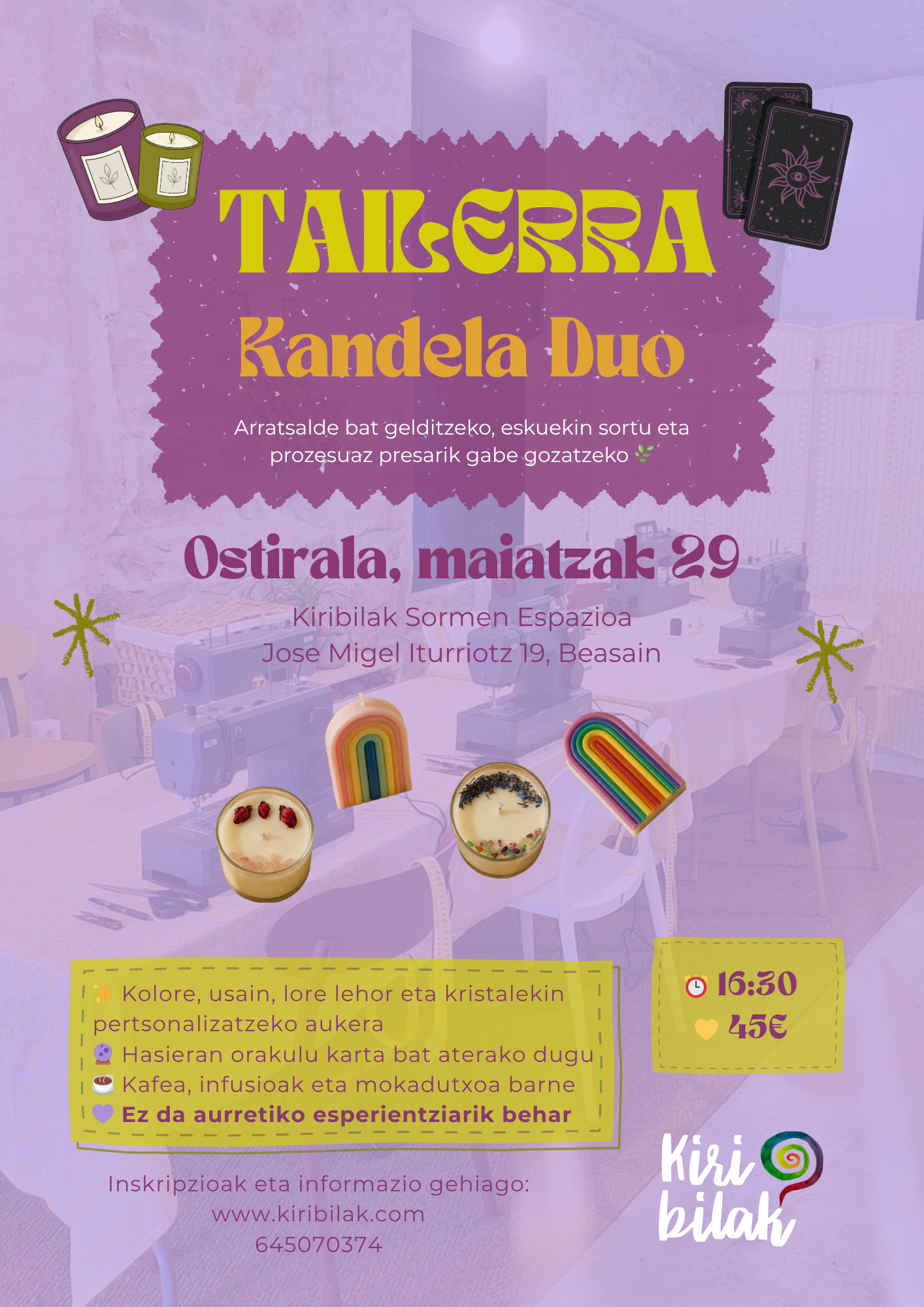 Taller Dúo de Velas ✨